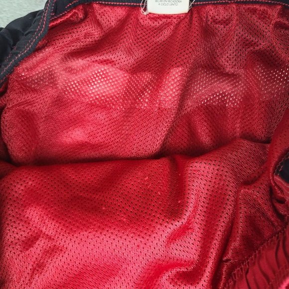 Vintage Nike Swim Trunks Men’s XL Black  Swoosh Logo Red  Lined Men's Swim trunk - Picture 3 of 11